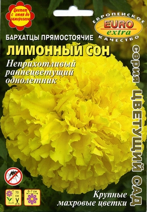 Бархатцы Лимонный сон прямостоячие